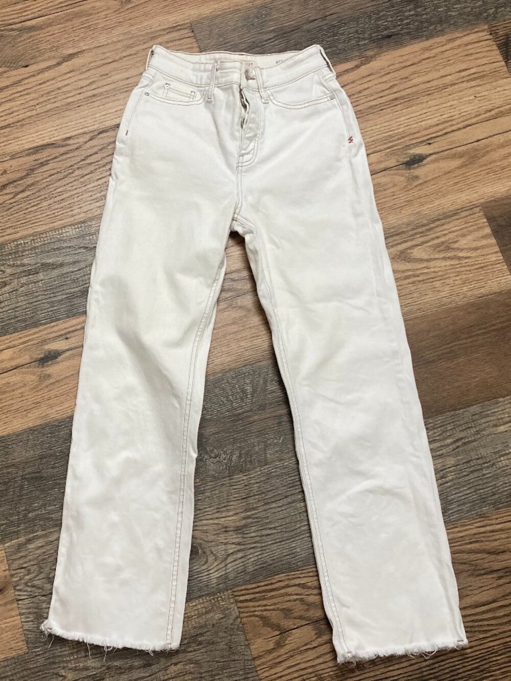 Warp + Weft Women's  White Jeans 2/26 X 27L